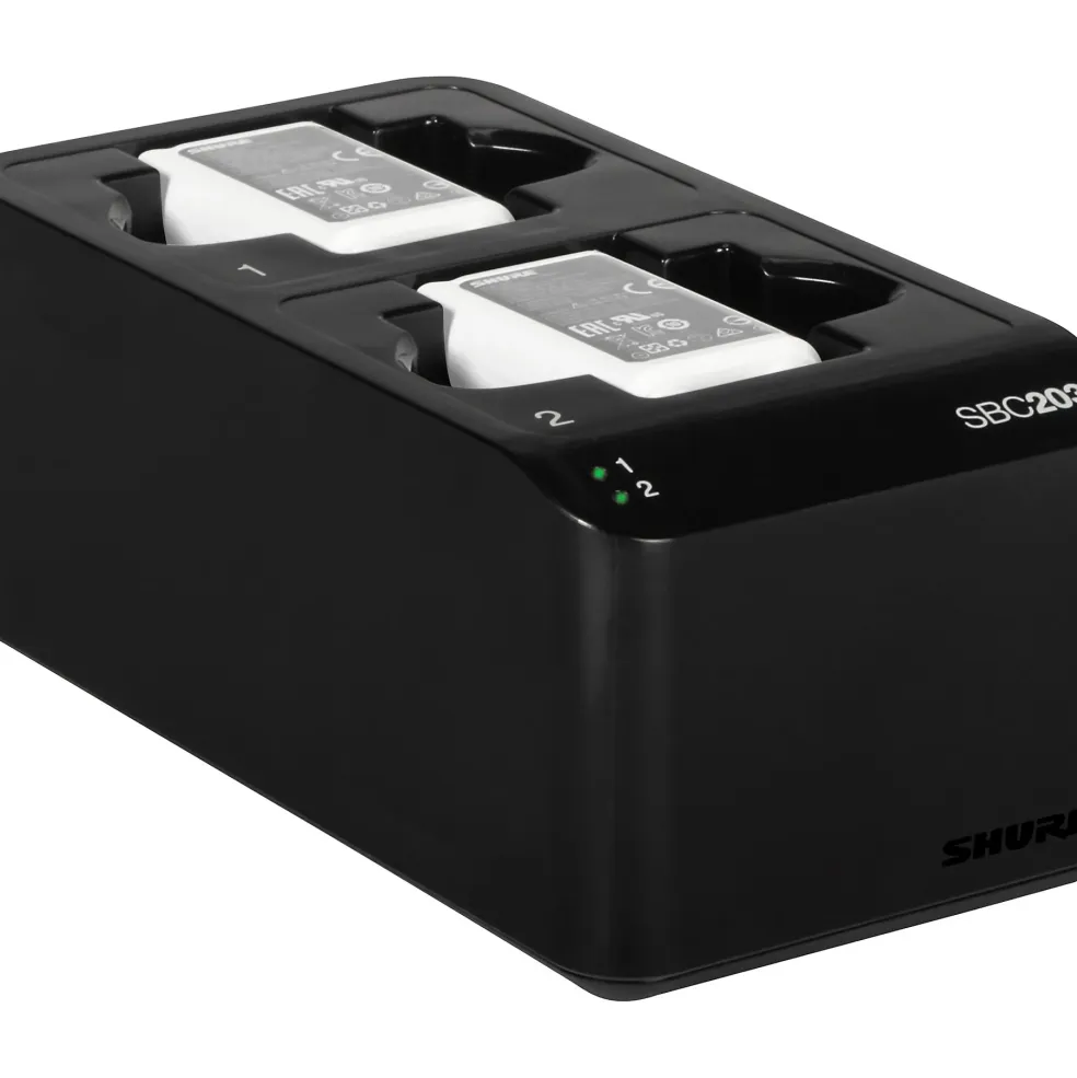 Shure SBC203-US Dual Docking Station for SLX-D Transmitters and SB903 Battery