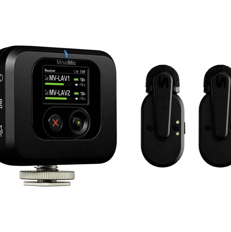 Shure Shure MoveMic Kit Two-Channel Wireless Lavalier Microphone System With MoveMic Receiver