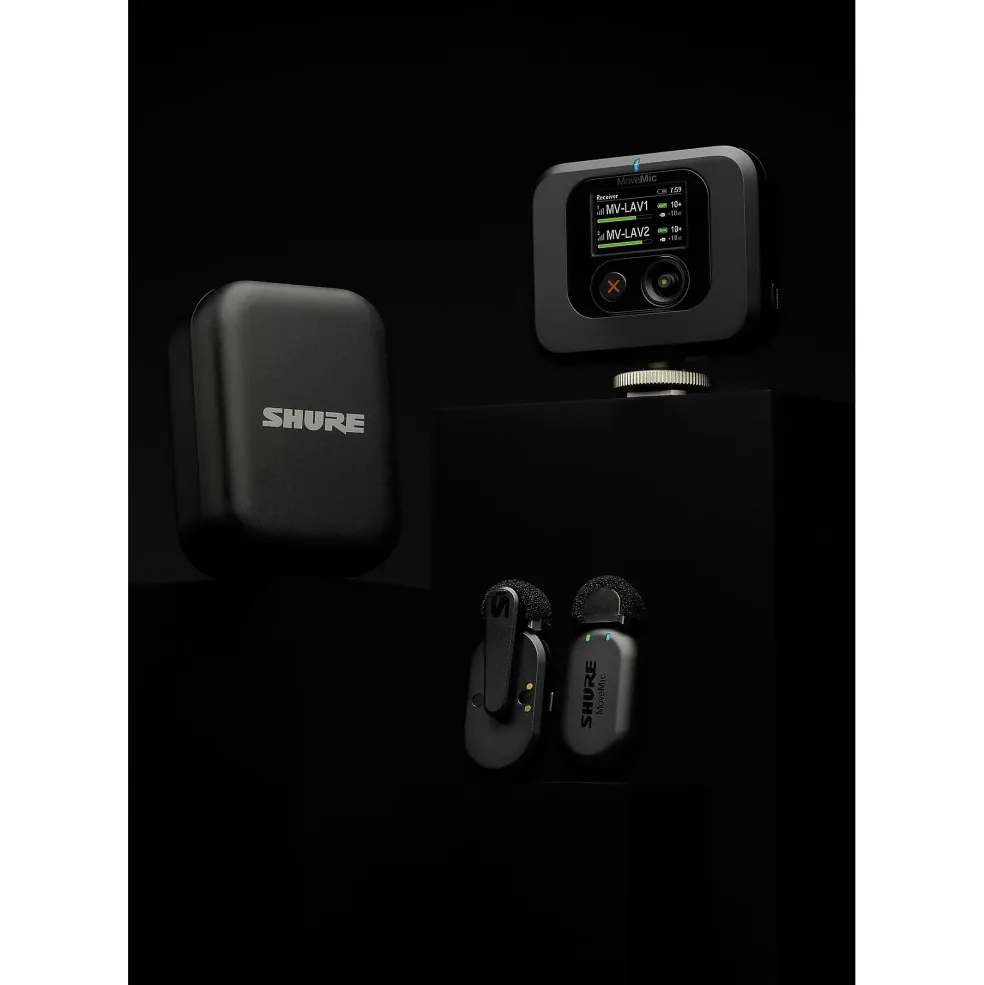 Shure Shure MoveMic Kit Two-Channel Wireless Lavalier Microphone System With MoveMic Receiver