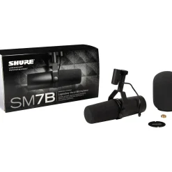 Shure Shure SM7B Dynamic Vocal Microphone with Cloudlifter 4 Person Bundle