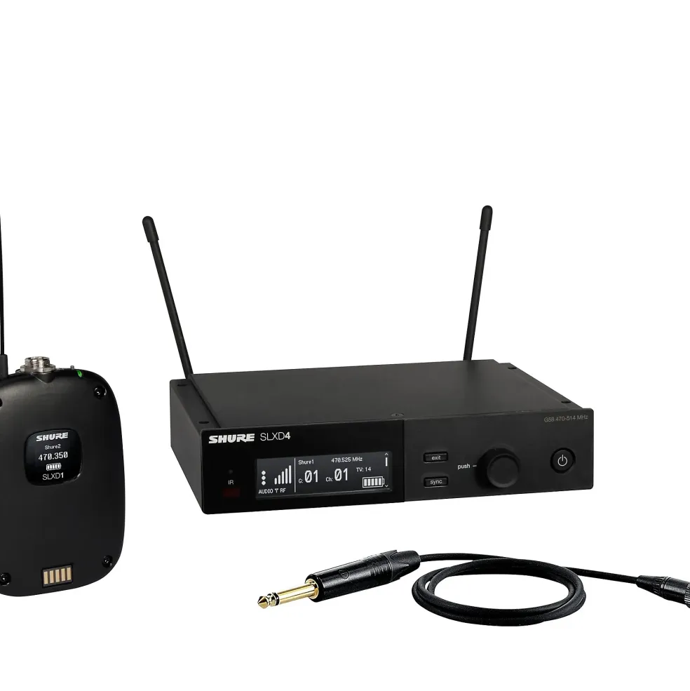 Shure SLXD14 Combo System With SLXD1 Bodypack and SLXD4 Receiver Band G58