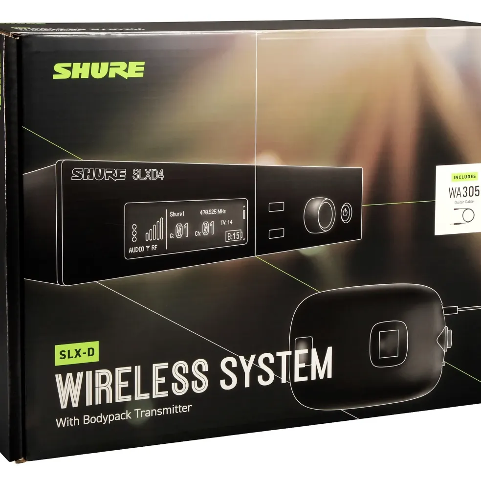 Shure SLXD14 Combo System With SLXD1 Bodypack and SLXD4 Receiver Band G58