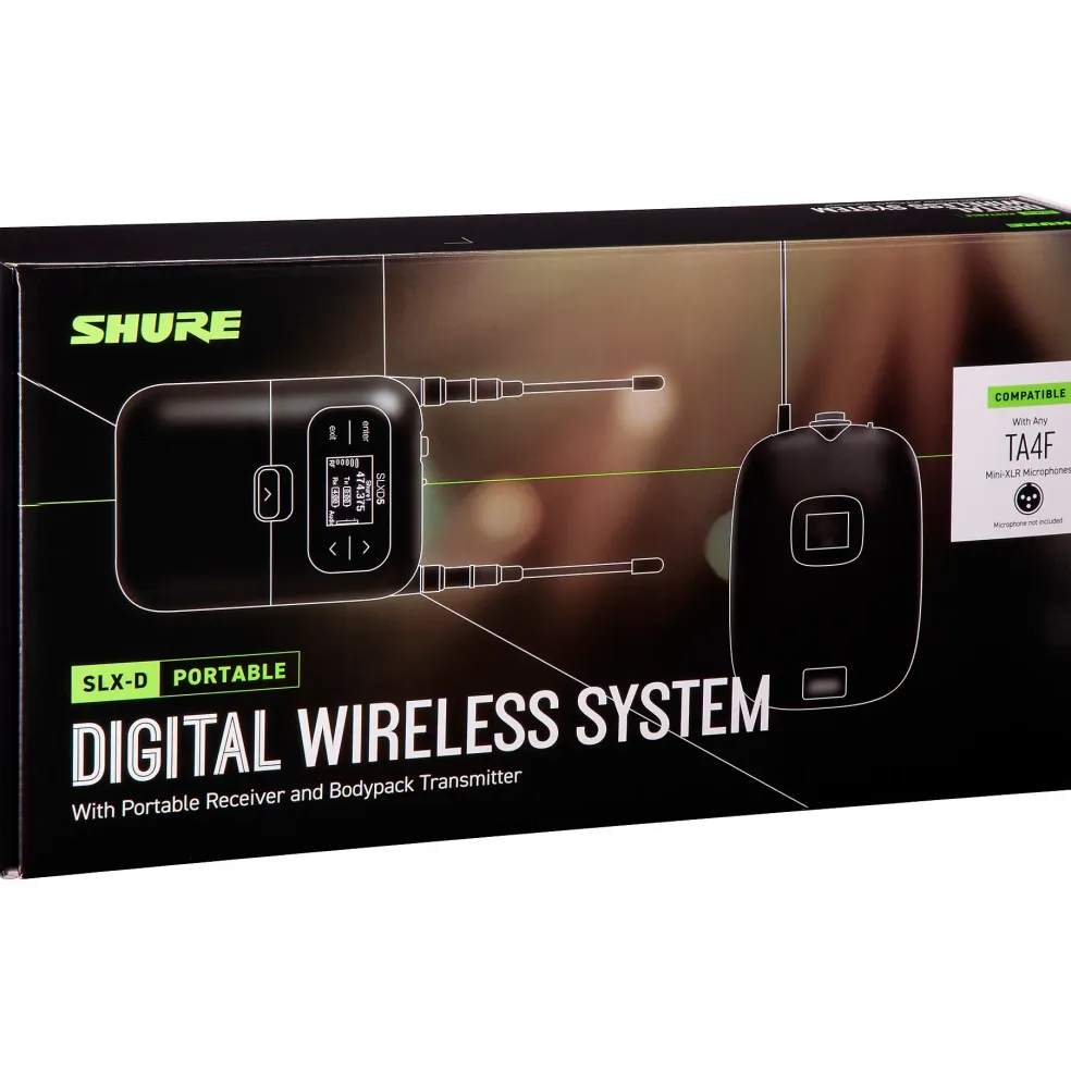 Shure SLXD15 Portable Digital Wireless Bodypack System Band G58