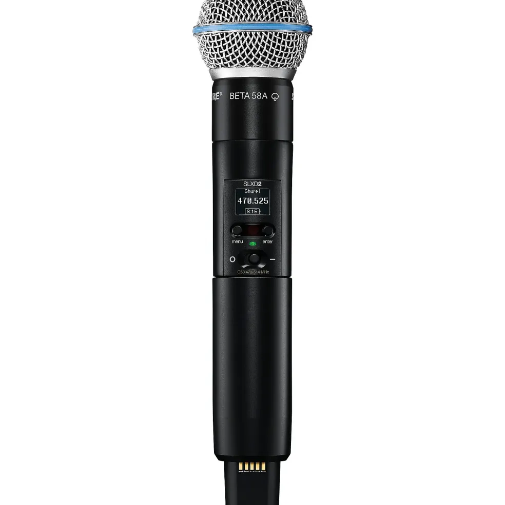 Shure SLXD2/B58 Handheld Wireless Transmitter With BETA 58A Capsule Band G58