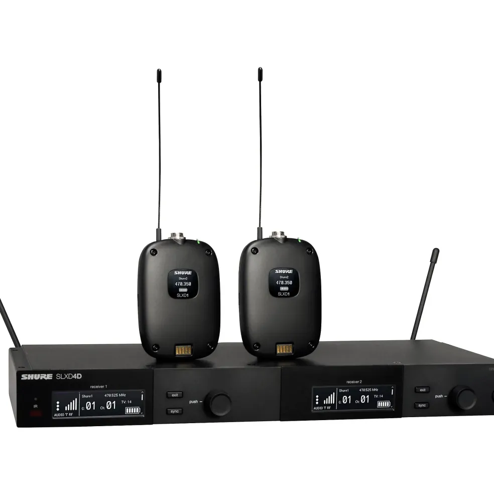 Shure SLXD14D Dual Combo Wireless Microphone System Band G58