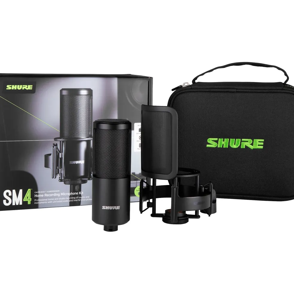 Shure SM4 Dual-Diaphragm Condenser Home Recording Microphone Kit