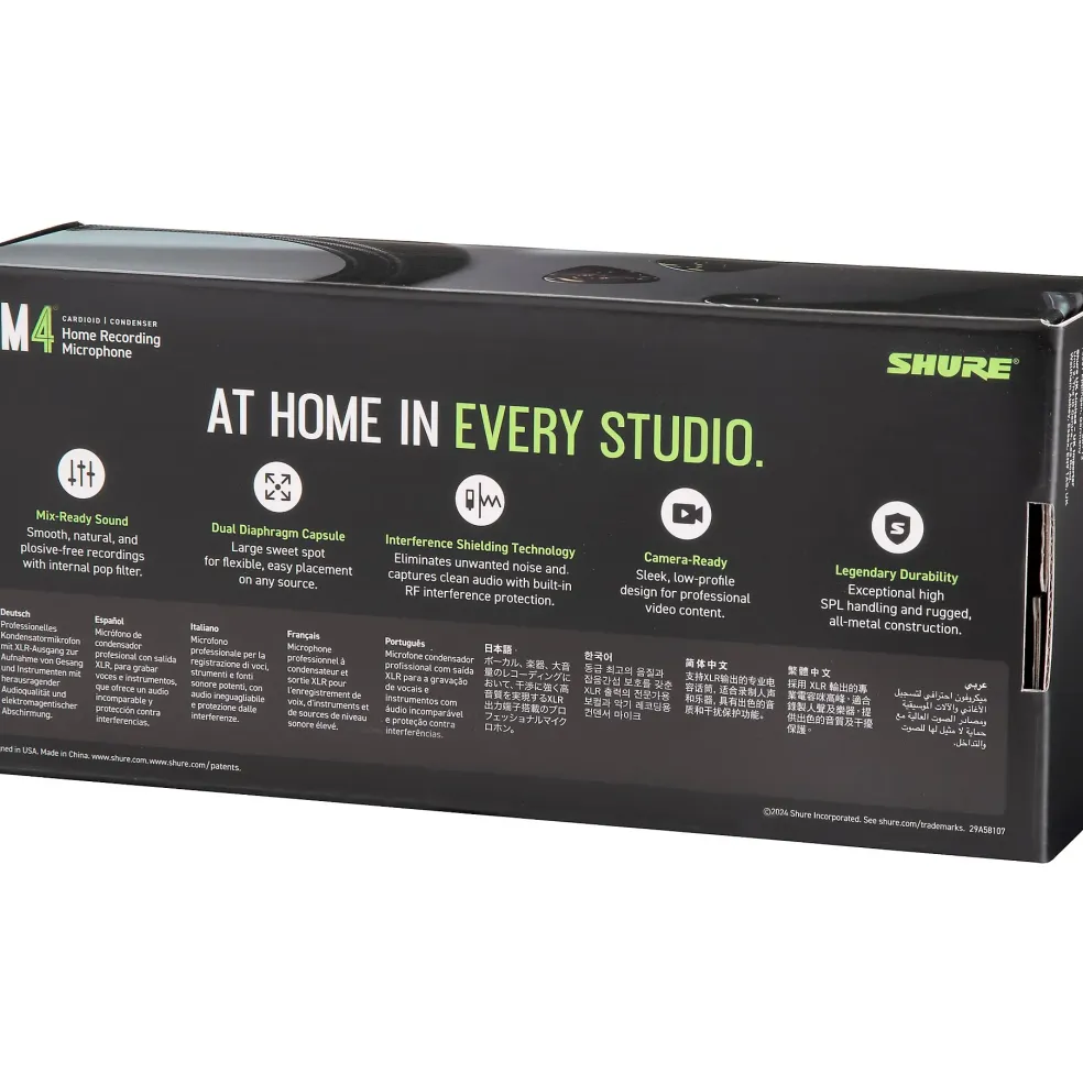 Shure SM4 Dual-Diaphragm Condenser Home Recording Microphone