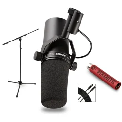 Shure SM7B with sE DM1 Dynamite Active Inline Preamp & Accessories