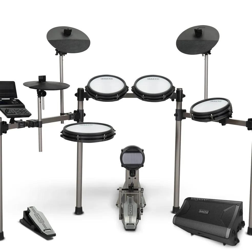 Simmons Titan 50 Electronic Drum Kit With Mesh Pads, Bluetooth and DA2112 Drum Amp
