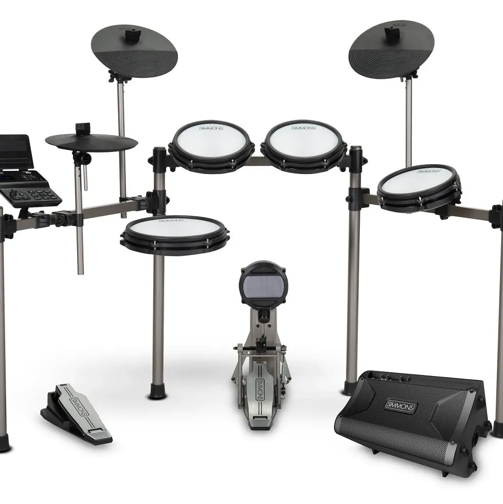 Simmons Titan 50 Electronic Drum Kit With Mesh Pads, Bluetooth and DA2108 Drum Amp