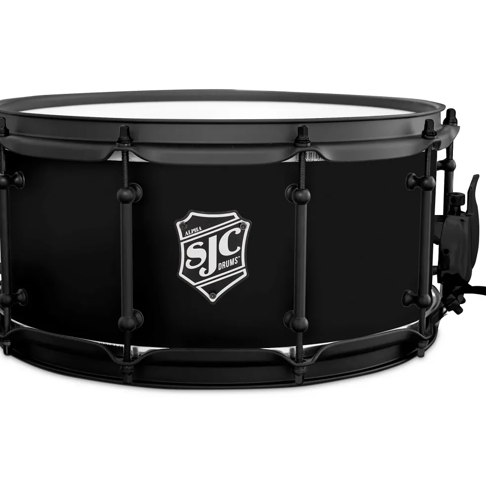 SJC Drums Alpha Steel Black Snare 14 x 6.5 in.