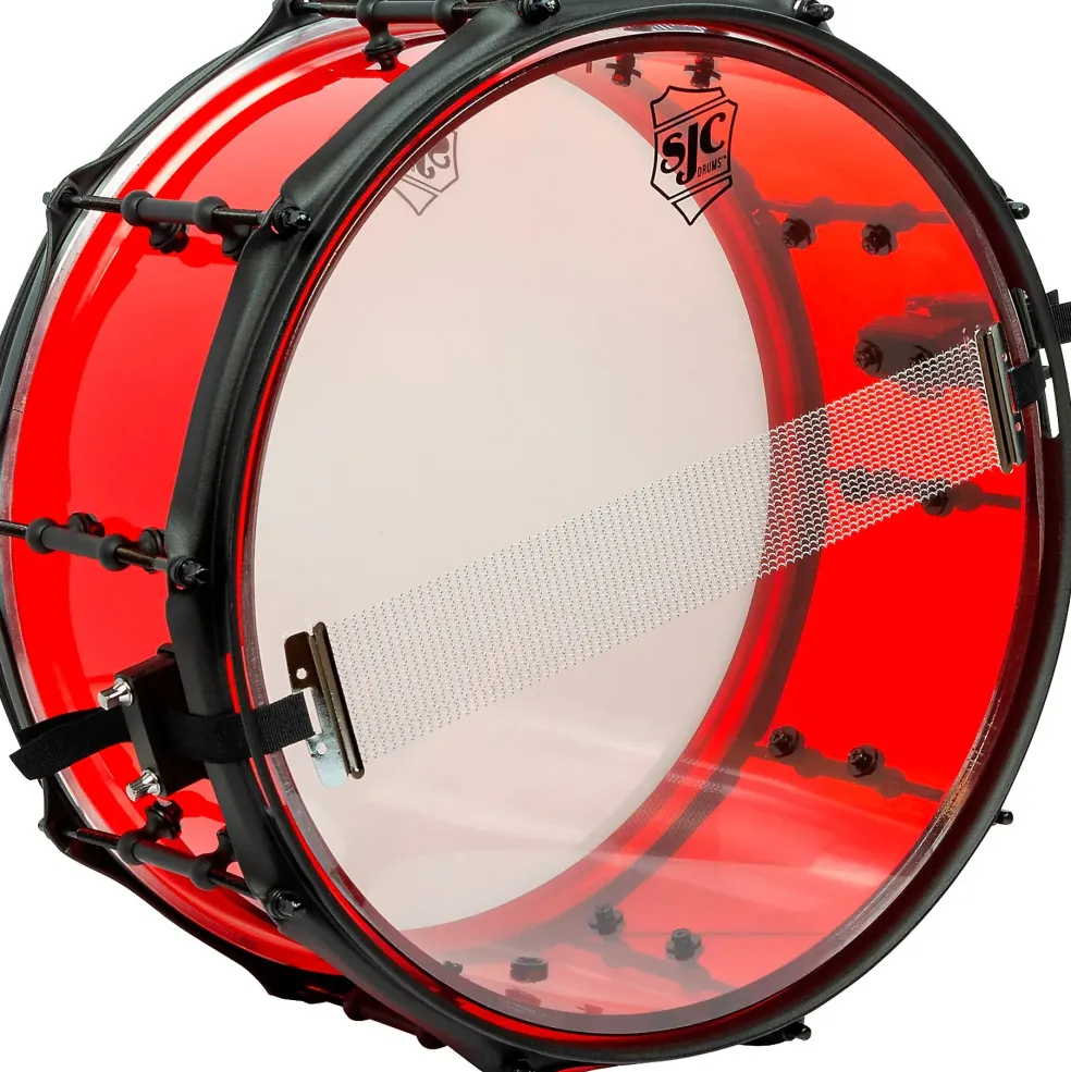 SJC Drums Josh Dun Torch Snare Drum 14 x 6.5 in. Red Acrylic