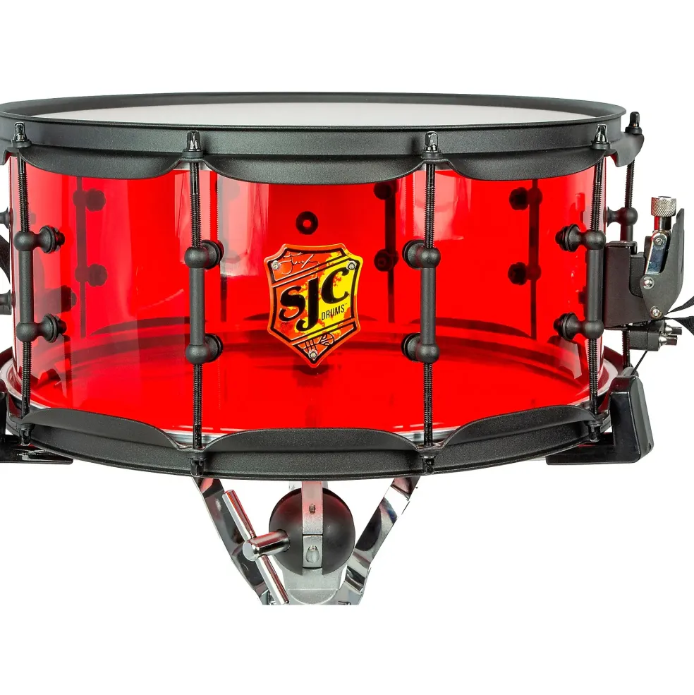 SJC Drums Josh Dun Torch Snare Drum 14 x 6.5 in. Red Acrylic
