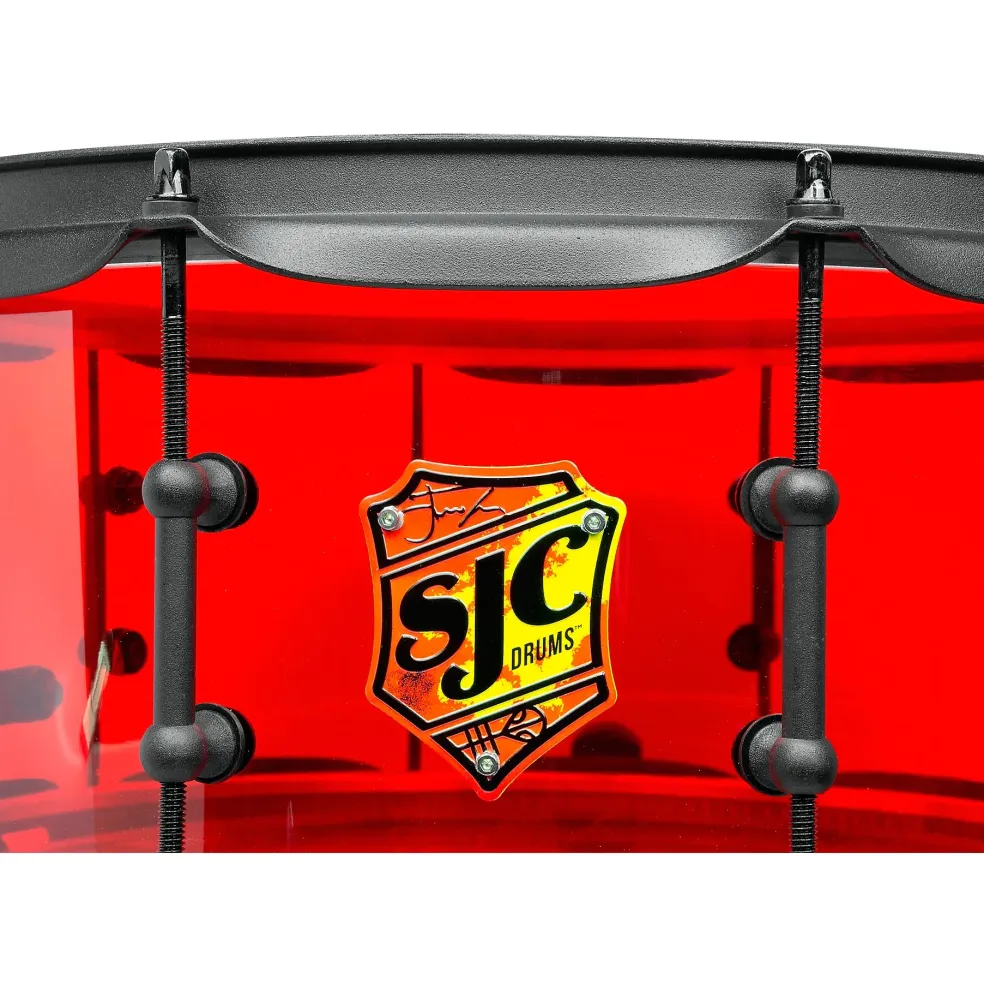 SJC Drums Josh Dun Torch Snare Drum 14 x 6.5 in. Red Acrylic