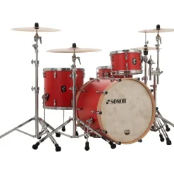 SONOR SQ1 3-Piece Shell Pack With 22" Bass Drum Hot Rod Red