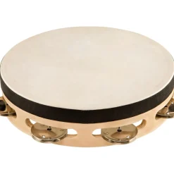 Sound Percussion Labs Baja Percussion Single Row Tambourine With Steel Jingles 8 in. Natural