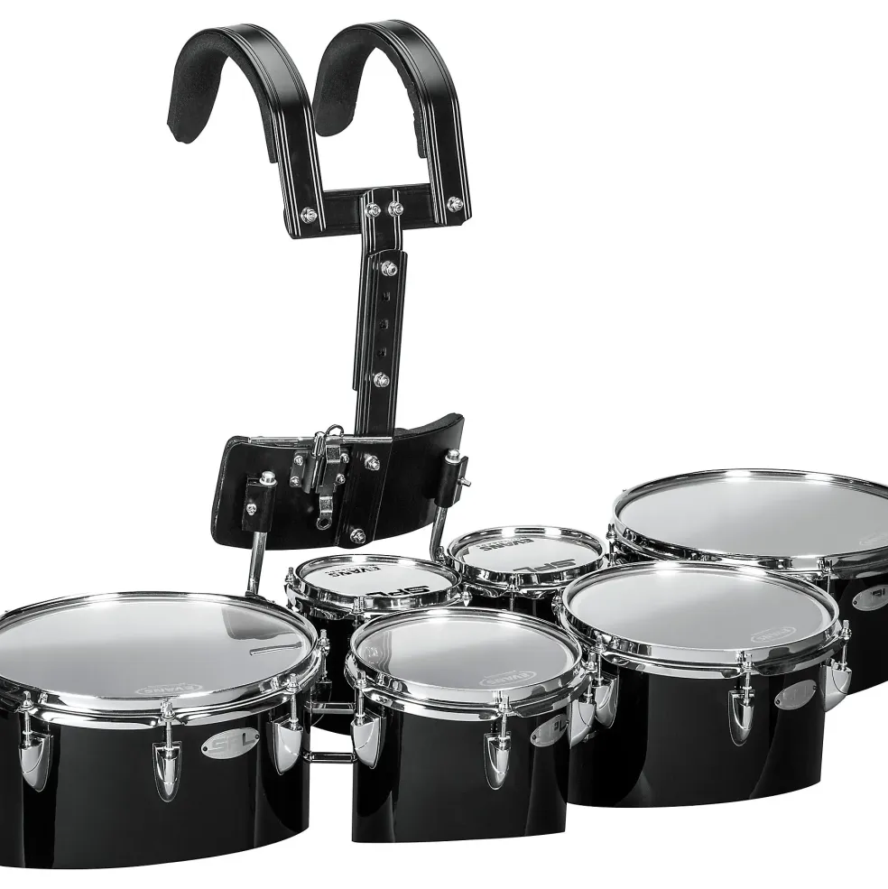 Sound Percussion Labs Birch Marching Sextets with Carrier 6/6/8/10/12/13 Black