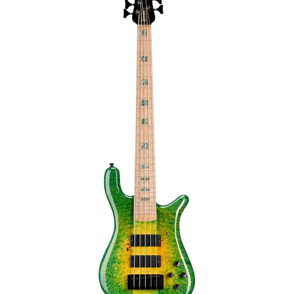 Spector NS5 Maple Burl/Wide Neck Green