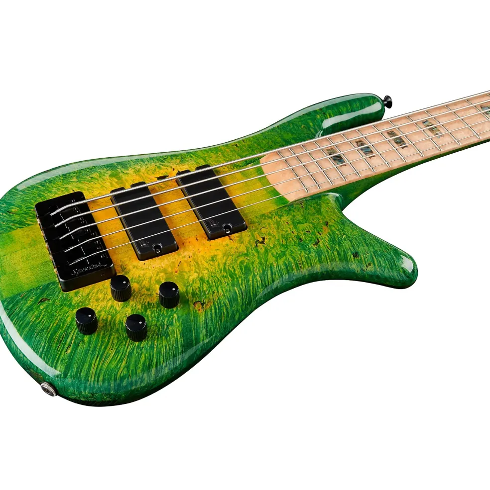 Spector NS5 Maple Burl/Wide Neck Green