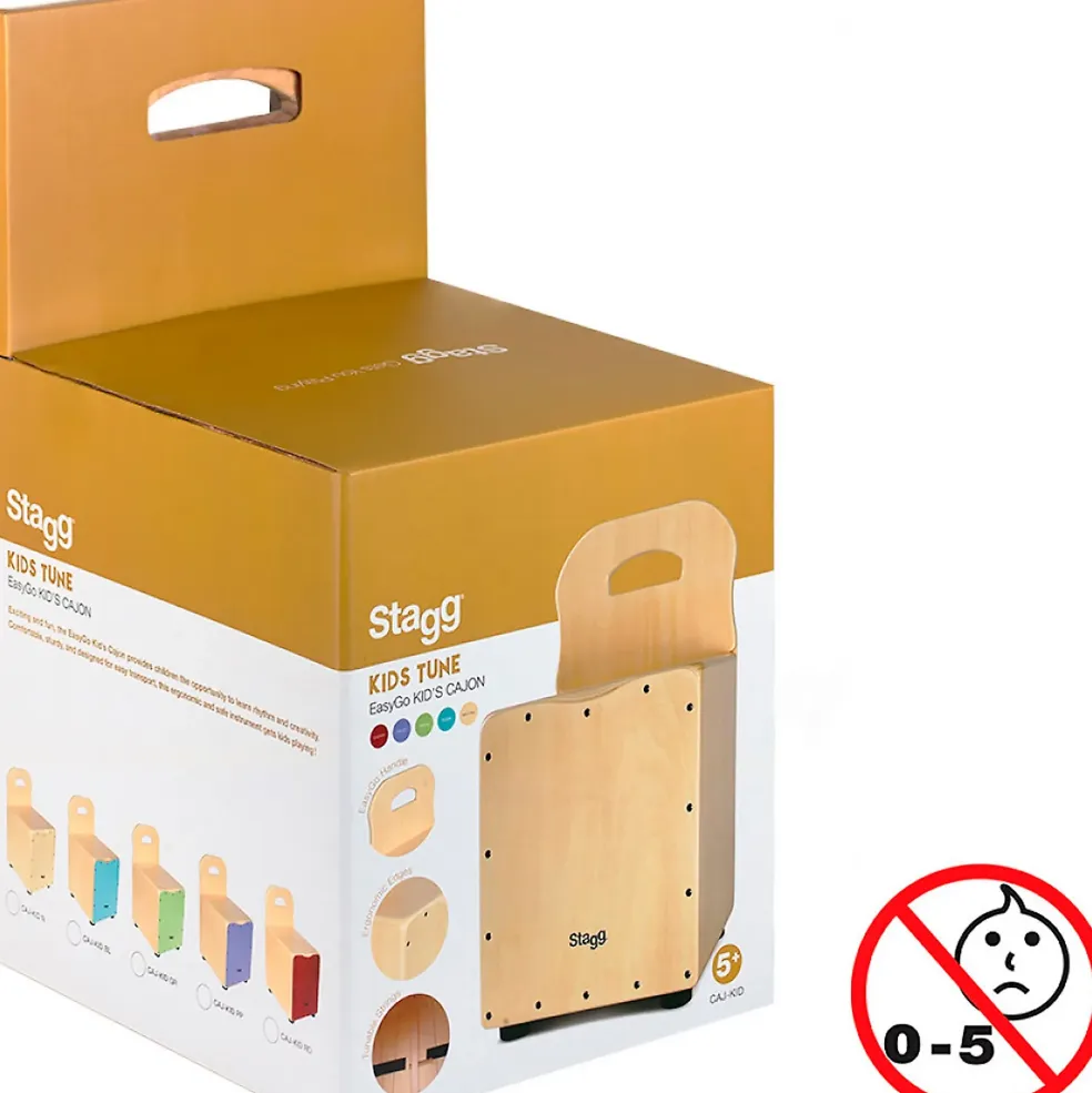 Stagg Kid's Cajon with Backrest Purple
