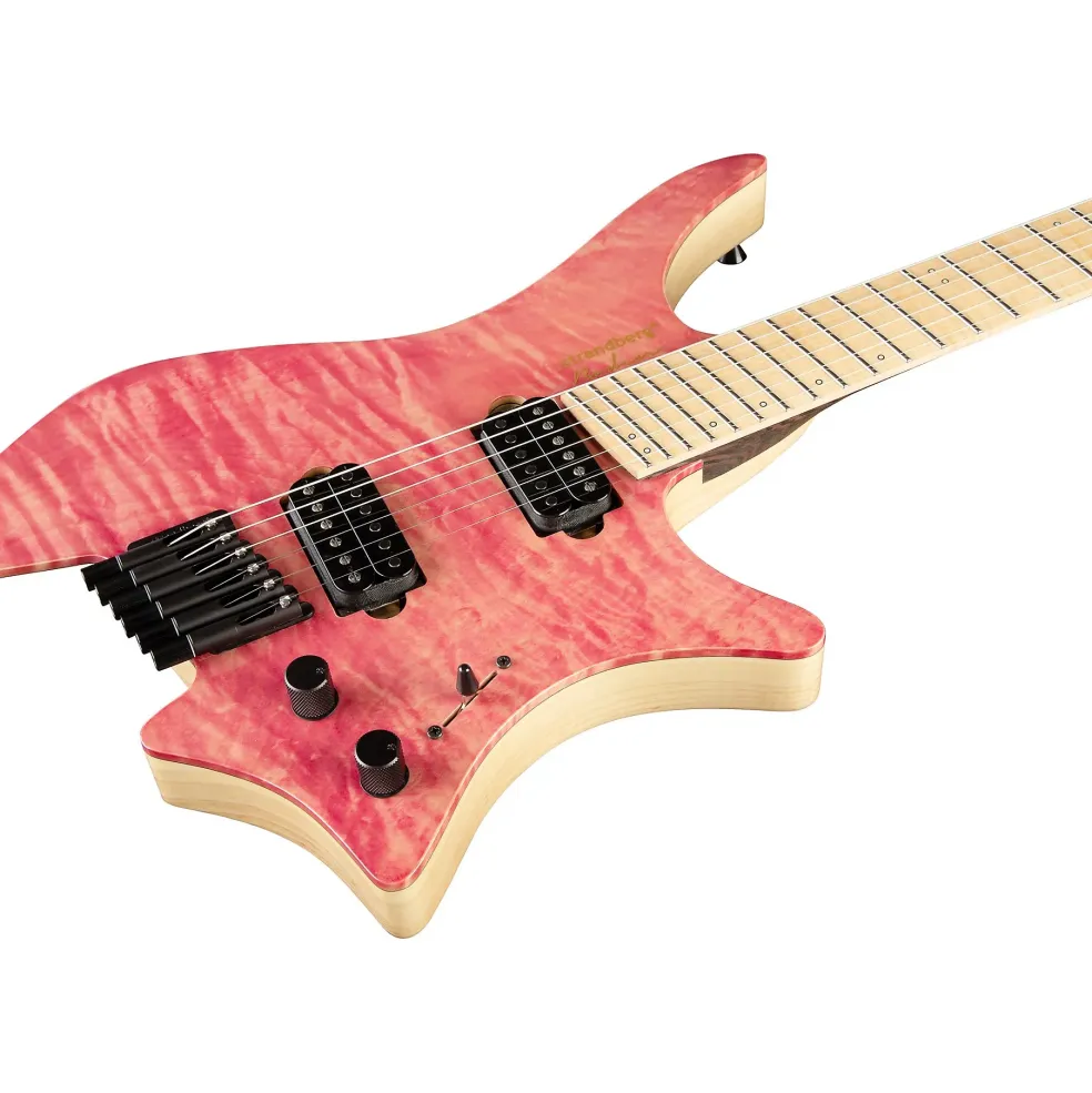 strandberg Boden J Artisan 6 Maple Tochi Electric Guitar Trans Pink