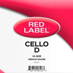 Super Sensitive Red Label Series Cello D String 1/4 Size, Medium