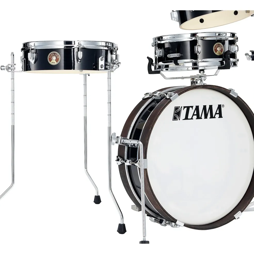 TAMA Club-JAM 4-Piece Pancake Kit With 18" Bass Drum Hairline Black Chrome Shell Hardware
