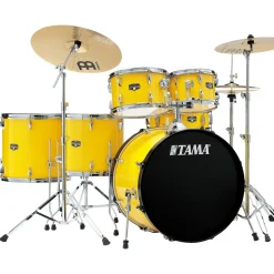 TAMA Imperialstar 5-Piece Complete Drum Set With 18" Bass Drum and MEINL HCS Cymbals Hairline Light Blue