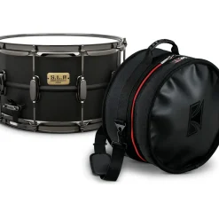 TAMA S.L.P. Big Black Steel Snare Drum With Road Runner Bag