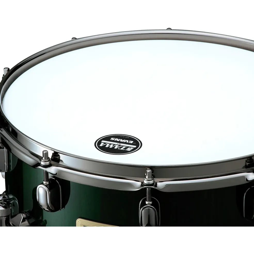 TAMA S.L.P. Bubinga/Maple Snare Drum 14 x 6.5 in. Malachite Green Zebrawood