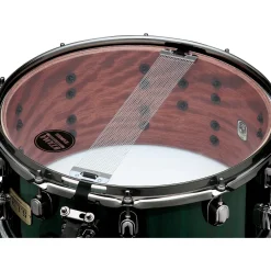TAMA S.L.P. Bubinga/Maple Snare Drum 14 x 6.5 in. Malachite Green Zebrawood