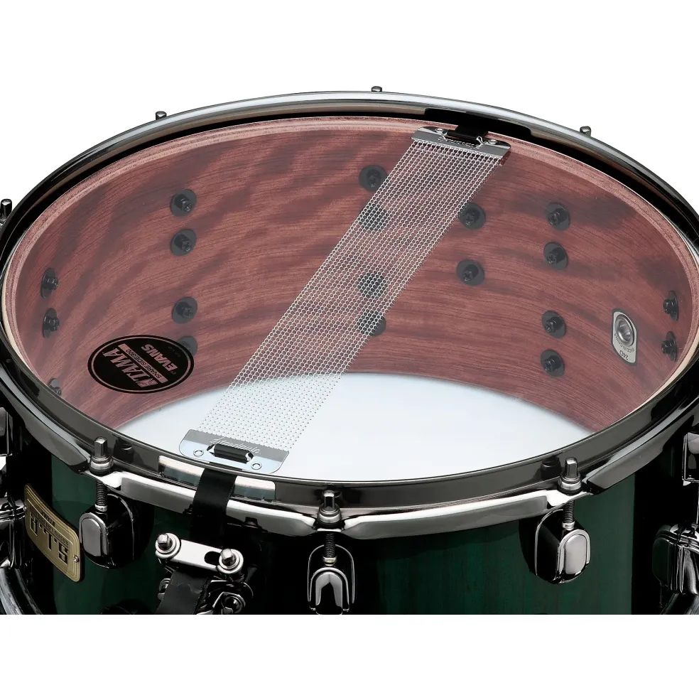 TAMA S.L.P. Bubinga/Maple Snare Drum 14 x 6.5 in. Malachite Green Zebrawood
