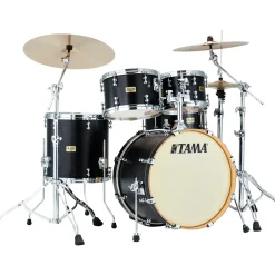 TAMA S.L.P. Fat Spruce 5-Piece Shell Pack With 20" Bass Drum Satin Charcoal Black