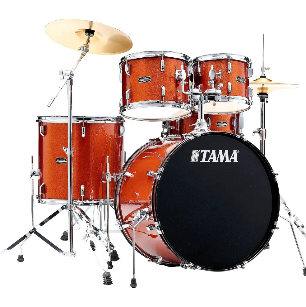TAMA Stagestar 5-Piece Complete Drum Set With 22" Bass Drum Scorched Copper Sparkle