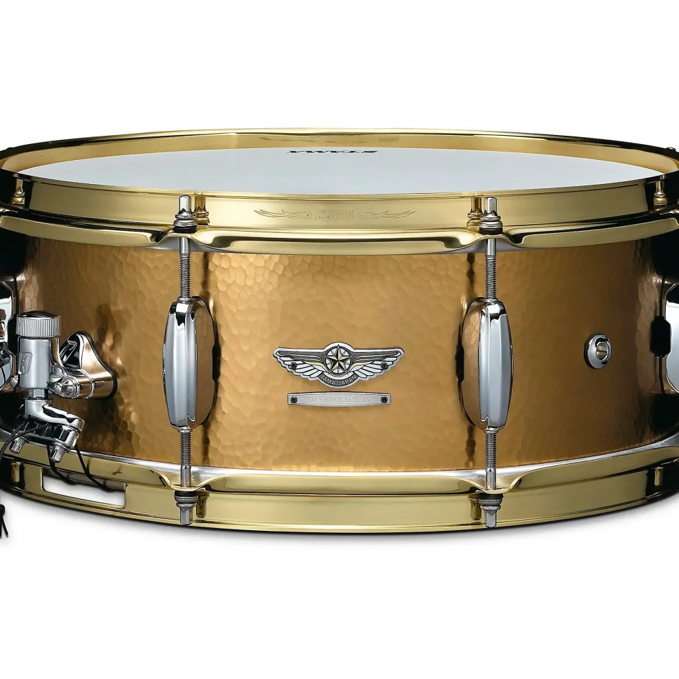 TAMA STAR Reserve Hand Hammered Brass Snare Drum 14 x 5.5 in.