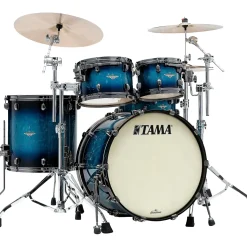 TAMA Starclassic Maple 4-Piece Shell Pack With Black Nickel Hardware and 22" Bass Drum Molten Electric Blue Burst