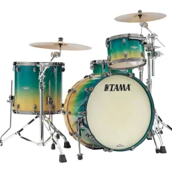 TAMA Starclassic Maple 3-Piece Shell Pack With 22" Bass Drum and Black Nickel Hardware Marine Shoreline Movingui Fade