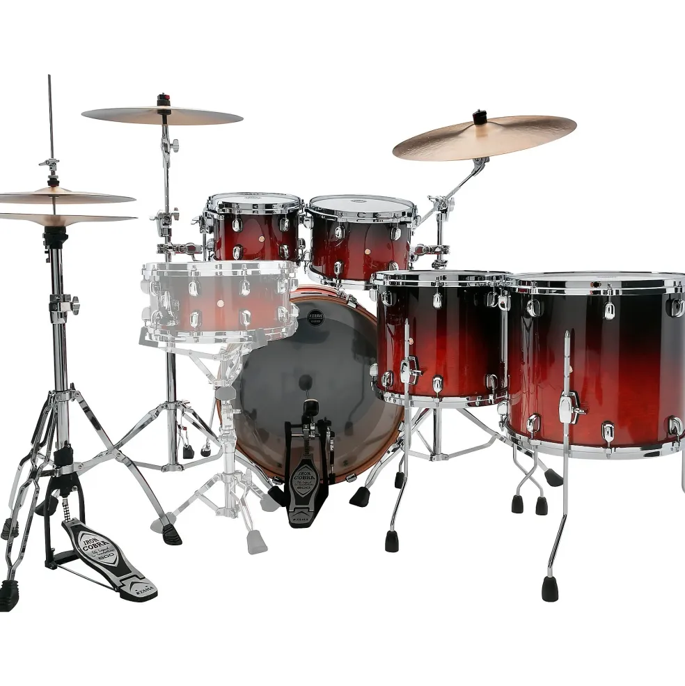 TAMA Starclassic Performer 5-Piece Shell Pack With 22" Bass Drum Dark Cherry Fade