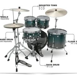 TAMA Starclassic Walnut/Birch 4-Piece Shell Pack With 22