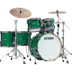 TAMA Starclassic Walnut/Birch 5-Piece Shell Pack With 22" Bass Drum and Black Nickel Shell Hardware Jade Silk