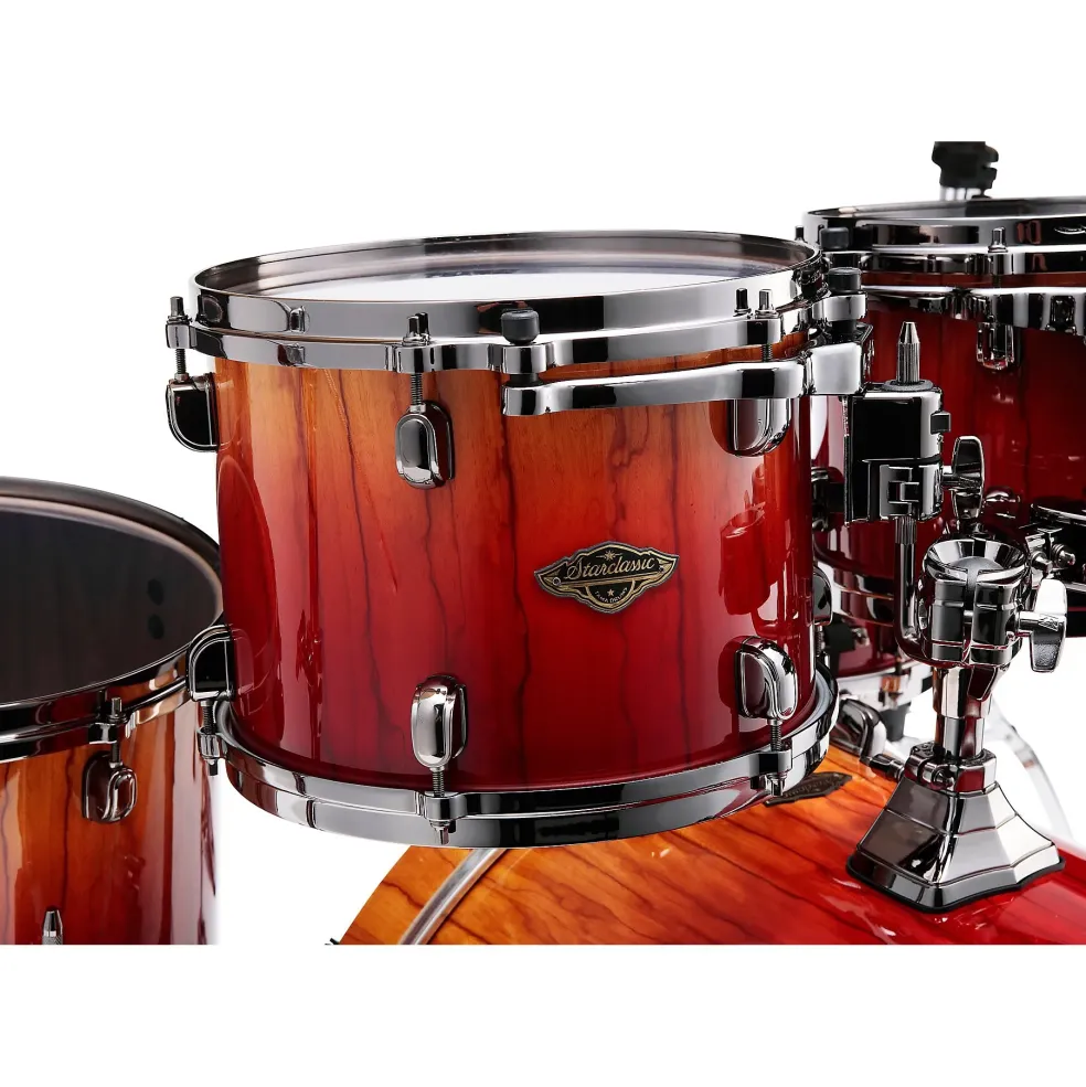 TAMA Starclassic Walnut/Birch 5-Piece Shell Pack With 22" Bass Drum Vermillion Bosse Fonce Fade