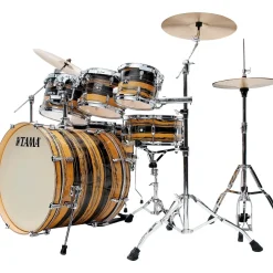 TAMA Superstar Classic 7-Piece Shell Pack Natural Ebony Tiger Wrap