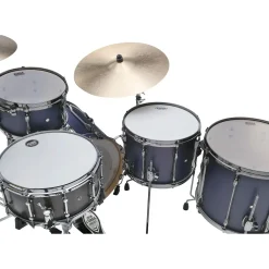 TAMA Superstar Hyper-Drive Duo 4-Piece Shell Pack Satin Blue Vertical Stripe