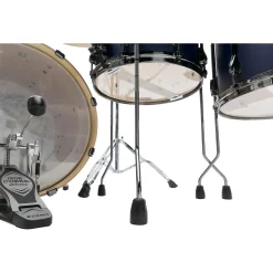 TAMA Superstar Hyper-Drive Duo 4-Piece Shell Pack Satin Blue Vertical Stripe