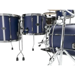 TAMA Superstar Hyper-Drive Duo 4-Piece Shell Pack Satin Blue Vertical Stripe