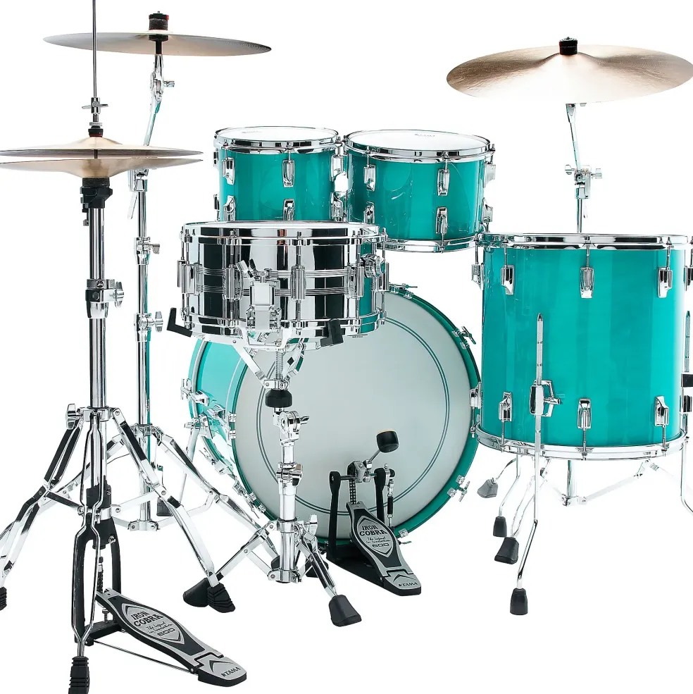 TAMA 50th Limited Superstar Reissue 4-Piece Shell Pack With 22" Bass Drum Aqua Marine