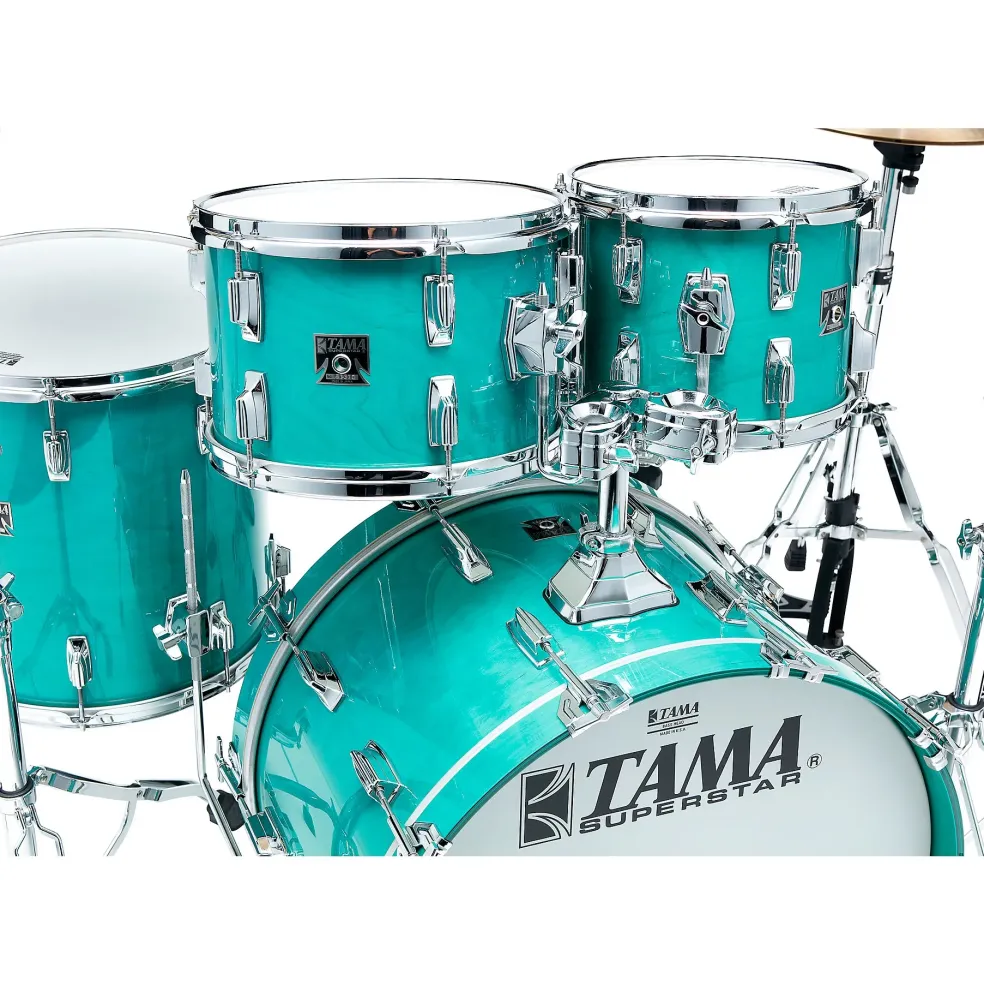 TAMA 50th Limited Superstar Reissue 4-Piece Shell Pack With 22" Bass Drum Aqua Marine