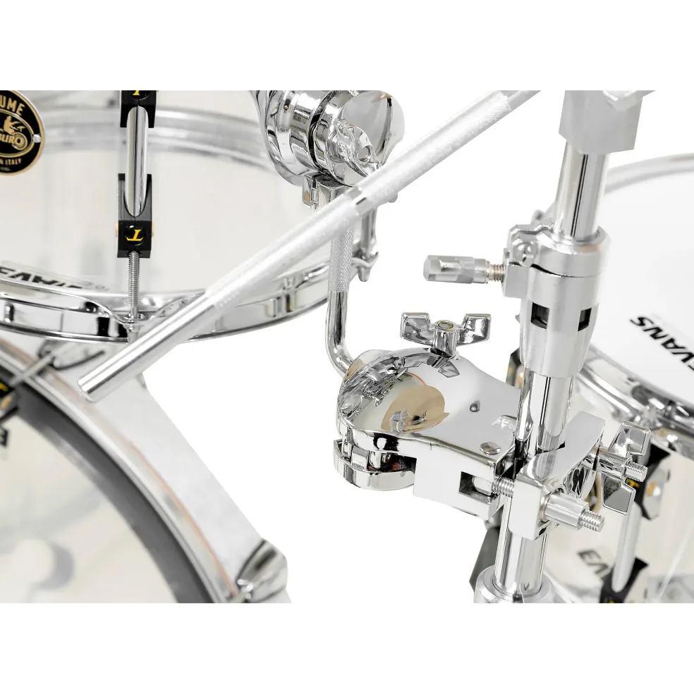 TAMBURO Volume Series 5-Piece Seamless-Acrylic Shell Pack With 22" Bass Drum Clear