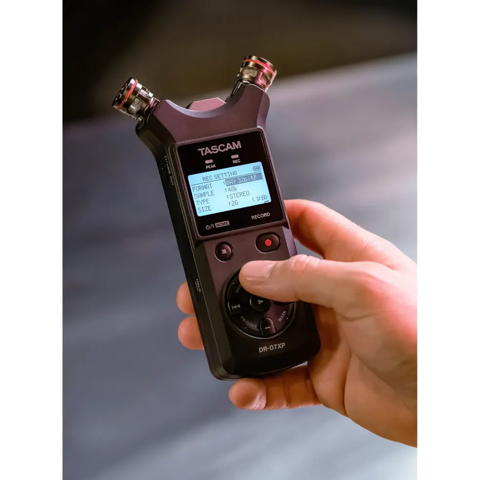 TASCAM DR-07XP 32-bit Float Audio Recorder