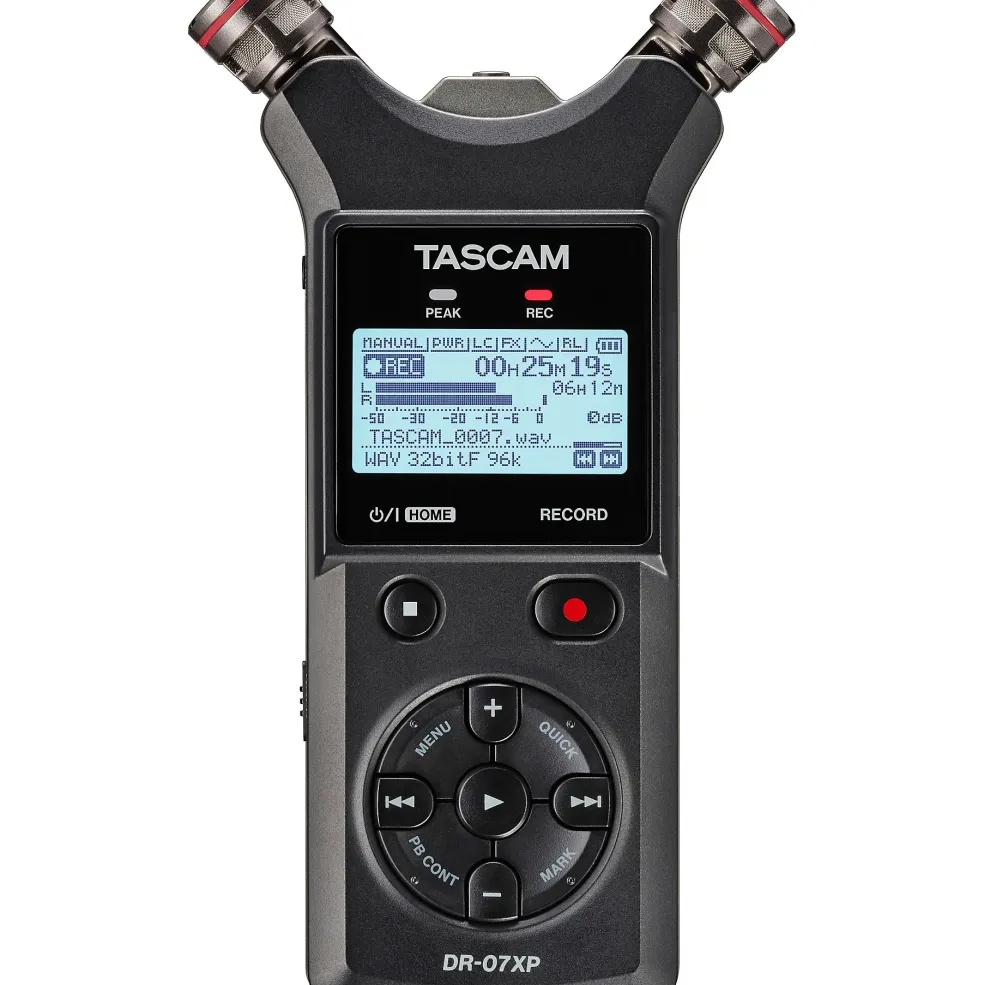 TASCAM DR-07XP 32-bit Float Audio Recorder